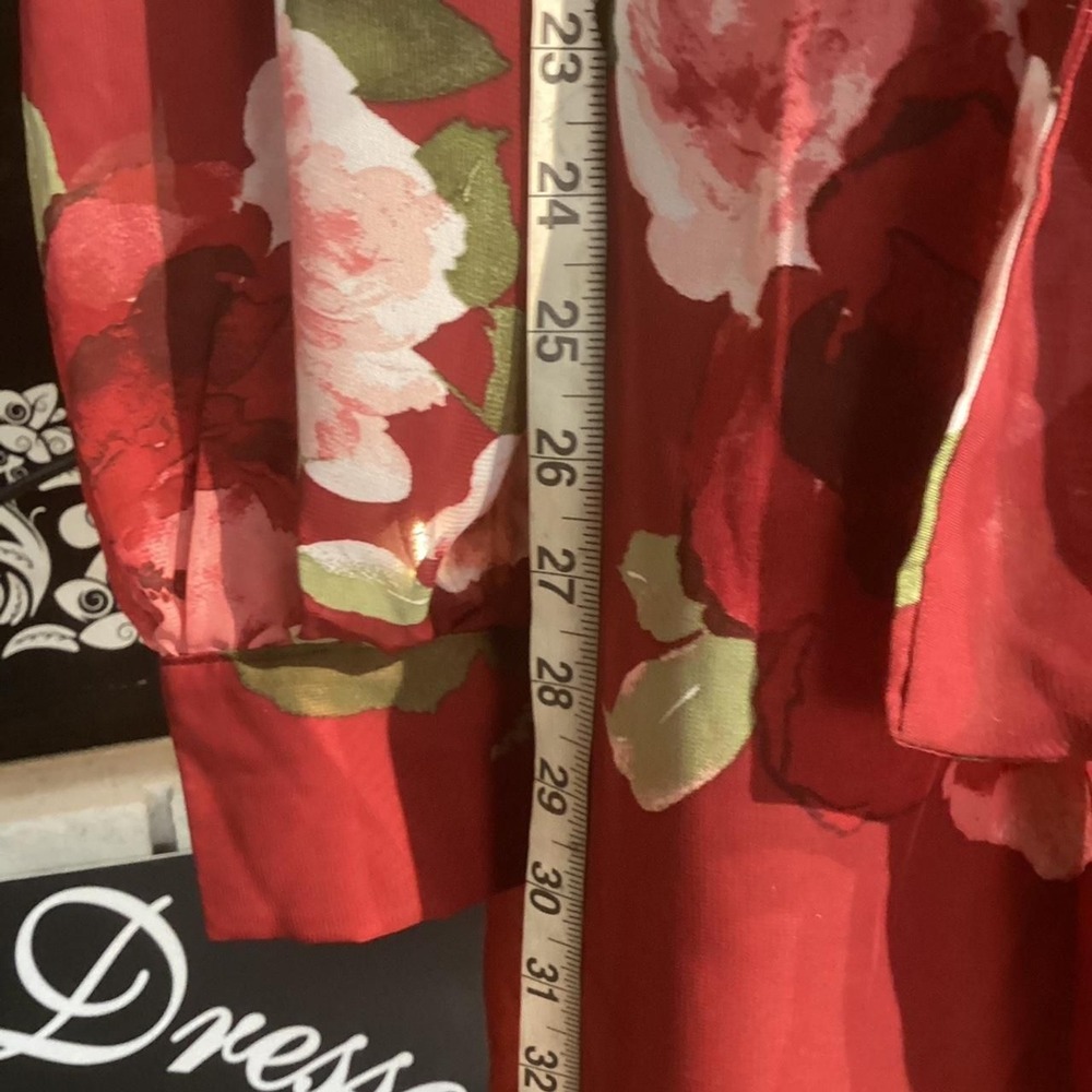 Floral Red Maxi Dress - Picture 3 of 7